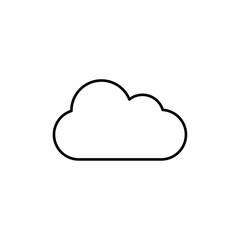 Cloud icon linear logo isolated