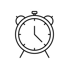 Clock icon linear logo isolated