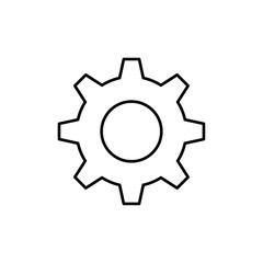 Cogwheel icon linear logo isolated