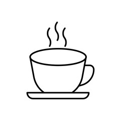 Coffee icon linear logo isolated