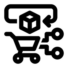 order processing system, order management system outline icon