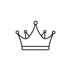 Crown icon linear logo isolated