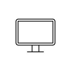 Desktop icon linear logo isolated