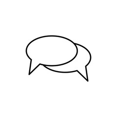Discussion icon linear logo isolated