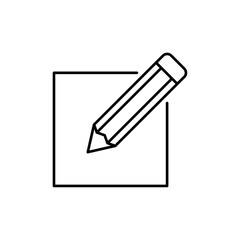 Edit icon linear logo isolated