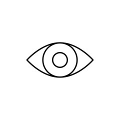 Eye icon linear logo isolated