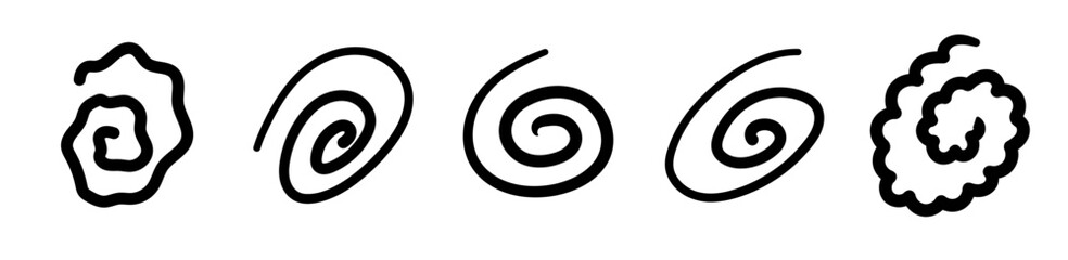 spiral icon hand drawing line doodle confused and dizzy anime cartoon effect