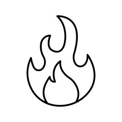 Fire icon linear logo isolated