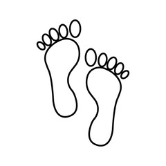 Footprint icon linear logo isolated