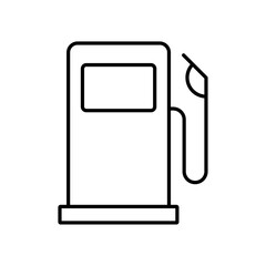 Gas station icon linear logo isolated