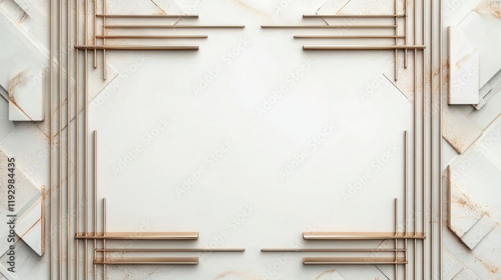Poster minimalistic geometric borders with elegant lines and subtle grids for creative backgrounds and desi
