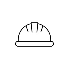 Helmet icon linear logo isolated