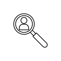 Hiring icon linear logo isolated