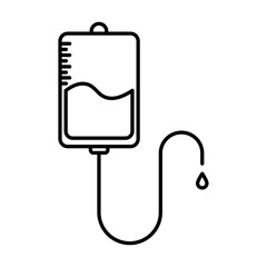 IV drip icon linear logo isolated