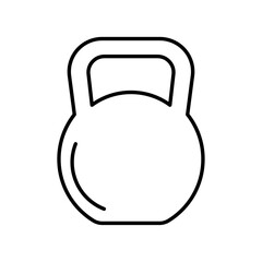 Kettlebell icon linear logo isolated