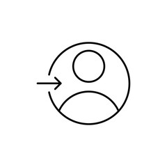 Login icon linear logo isolated