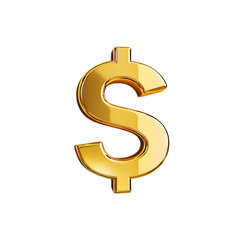 Fototapeta premium Golden Dollar Sign Symbolizing Wealth and Financial Success