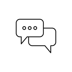 Message icon linear logo isolated