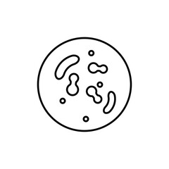 Microorganism icon linear logo isolated