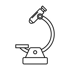 Microscope icon linear logo isolated