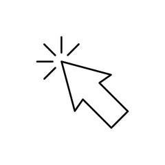 Mouse pointer icon linear logo isolated