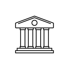 Museum icon linear logo isolated