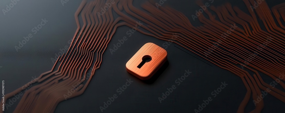 Poster crypto trading concept. decentralized identity for regulation systems visualizing secure digital ide
