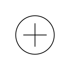 Plus Icon linear logo isolated
