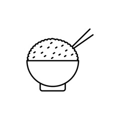 Rise Bowl icon linear logo isolated