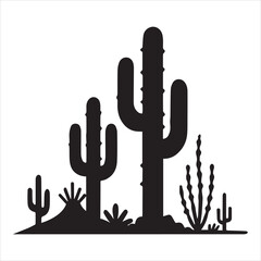 Cactus vector illustration, Desert Cactus clipart design, cacti plant Clip ART