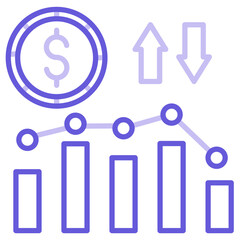 Increase and Decrease in Rate Icon