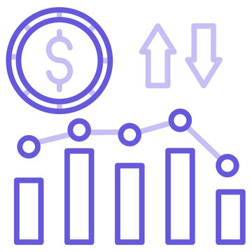 Increase and Decrease in Rate Icon