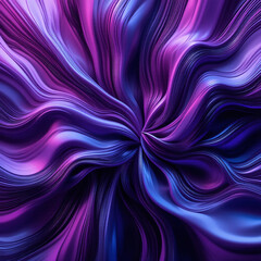 Fototapeta premium Abstract Flowing Purple and Blue Textile-Like Pattern Art