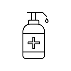 Obraz premium Sanitizer icon linear logo isolated