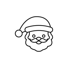 Santa Claus icon linear logo isolated