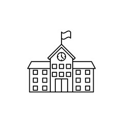 school icon linear logo isolated
