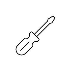 Screwdriver icon linear logo isolated