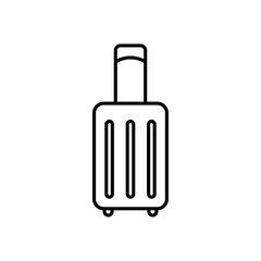 Suitcase icon linear logo isolated