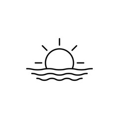 Sunrise icon linear logo isolated