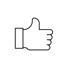 thumbs up icon linear logo isolated