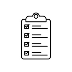 Todo list icon linear logo isolated