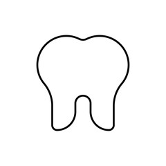 Tooth icon linear logo isolated