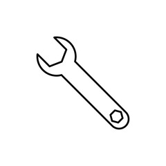 Wrench icon linear logo isolated