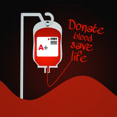 illustration of donate blood save life