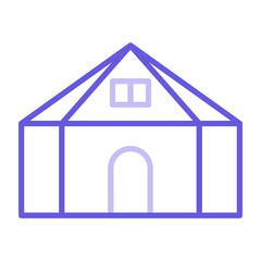 Polygonal Tent Icon