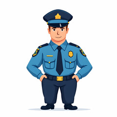 Officer flat design illustration