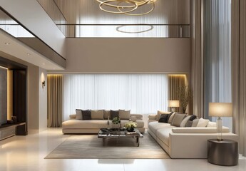 Discover the beauty of a stylish white eclectic luxury living room.