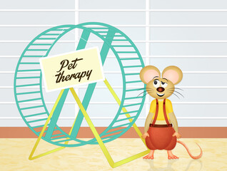 illustration of hamster for pet therapy