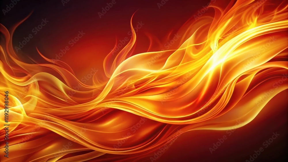 Poster abstract fiery swirls a dynamic background image of intense orange and yellow flames
