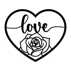 Valentine vector heart on a white background